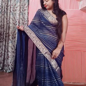 Blue New Banarasi Saree