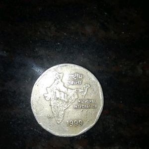 2 Rupee Coin 1999 National Integration
