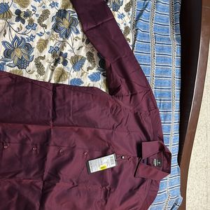 Van Heusen Brand New Maroon Full Sleeve Shirt