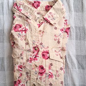 Cotton Floral Print Shirt