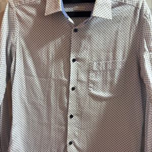 White Dotted Formal Shirt