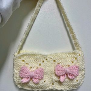 Crochet Bow 🧶 Shoulder Bag