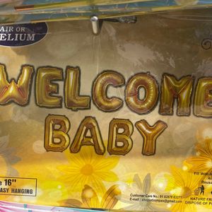 WELCOME BABY SET FOIL BALLOON Golden