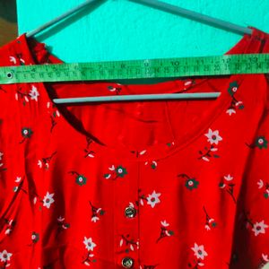 🍒🍒Red Printed Kurti 🌹🌹