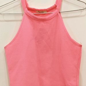 A Cute Halter Neck Crop Top