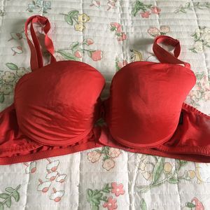 GUESS Red Padded Bra