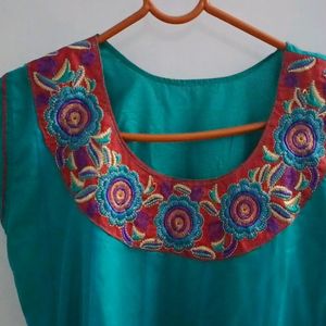 Beautiful Embroidery Net kurti