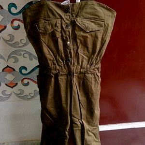 Olive Coloured Dungaree