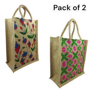 Jute Bag Combo For Daily Use. Pack Of 2 .