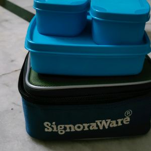 Combo Of Signoware Lunch Box & LOTTO water Bottle