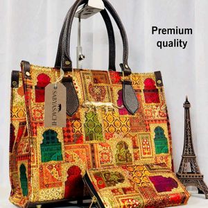 SABYASACHI 2PC COMBO TOTE+ WALLET