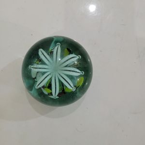 Handmade Floral Design Glass Paper Weight