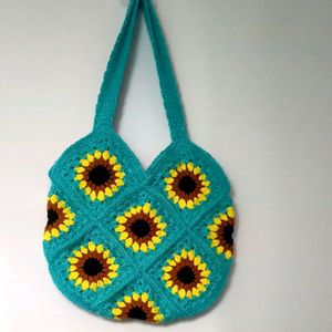 Crochet 🧶 Sunflower 🌻bag