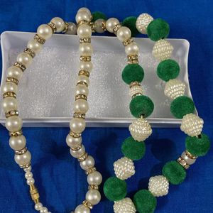 Stunning Beaded Long Chain With Hand Kada