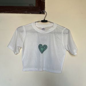 Crop Top With Heart Detail