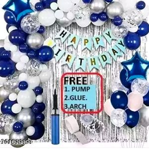 Birthday Decoration Combo 50pcs Blue