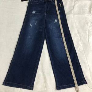 Dark Blue Ripped Stretchy Denim W-28/30