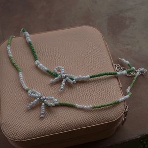 Beaded Bow Necklace