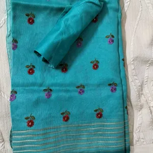 Saree With Stiched Blouse