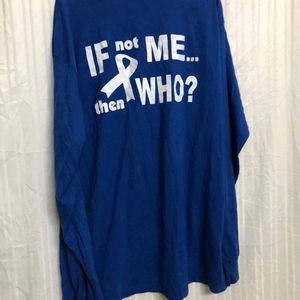 Jerzees Blue Long Sleeve T Shirt