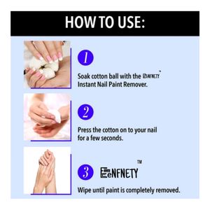 Eenfnety ™ Nail Paint Remover, 28ml - Moisturizing, Acetone Free, with Vitamin E & Glycerin for Nourished, Stain Free Nails - Quick, Effective