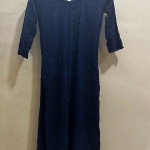 Blue Chikankari Kurti