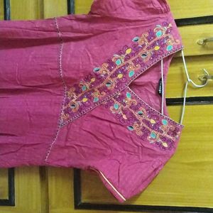 Pink Melange Kurti - Size 36