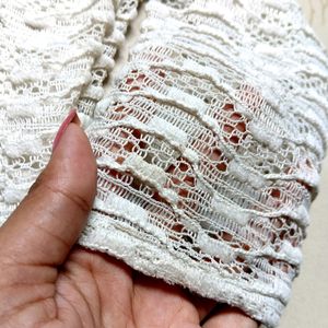 White Net Top (Elbow Sleeve)