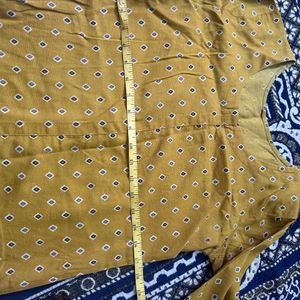 yellow short kurti