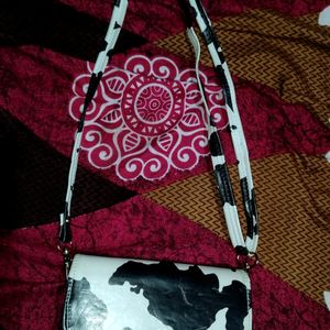 Cow Print Sling Bag (Strap Adjustable)