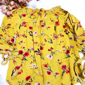 Yellow Floral Top