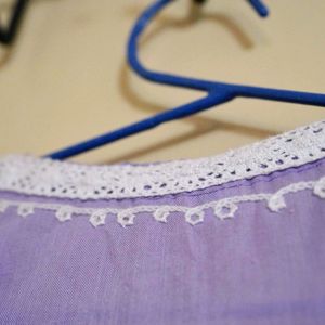 Lavender Chikankari Cotton Kurta