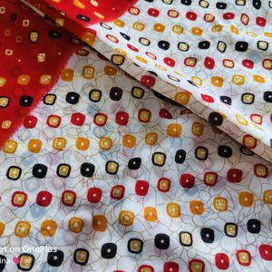 Minu Multicolour Printing Synthetic Saree