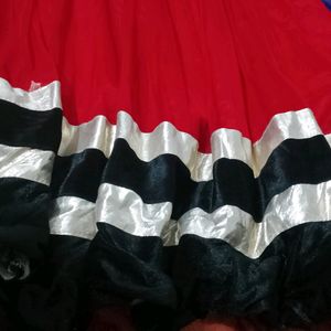 Red Black Colour Gown