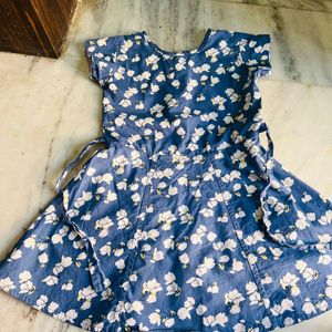 Blue Cotton Frock