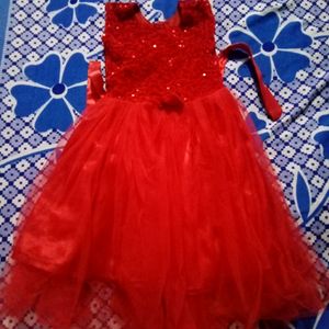 Red Net Frock