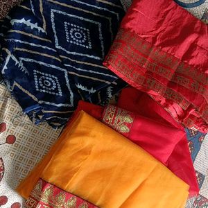 4 Saree  1 Bag 1neck