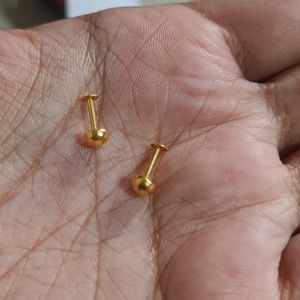 New Gold Earrings Studs 22crt