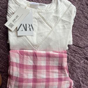 Zara! Sale! Cotton Pyjamas Set For Girls