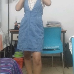 Korean Mini Denim Dress👗