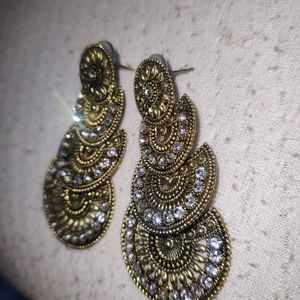 Oxidised Gold Plated Earrings