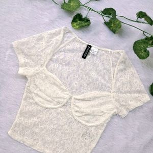 Bustier White H&M Laced Top