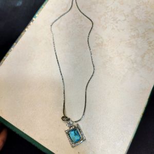 Ad Pendant With Silver Chain