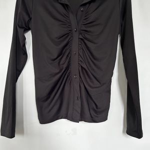 Ruched Button Up Top