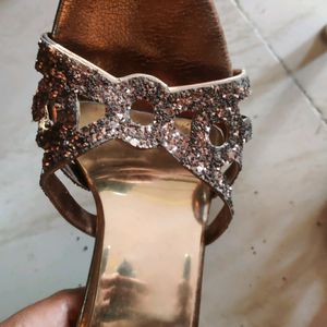 Golden And Copper Colour Heels