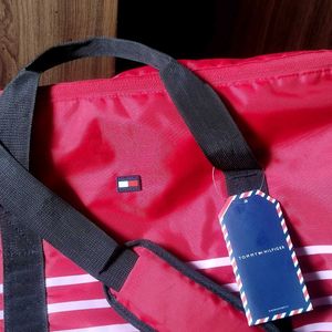 Tommy Hilfiger Red Duffle Gym Bag