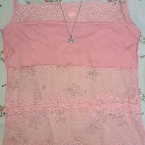 couqqete/cottage core bow lace cami top