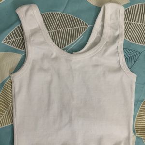 White Crop Top (stretchable Material)