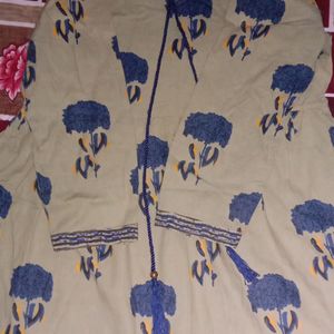 Tunic With Printed Pattern Tie Up Neck