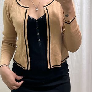 Korean Light Brown Beautiful Cardigan